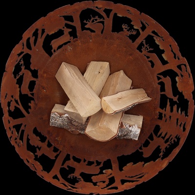 Cuenco de Fuego Ciervos Bosque